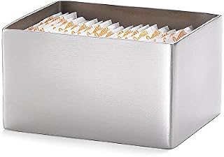 Tablecraft 1157 Stainless Steel Sugar Pack Holder - Rectangle