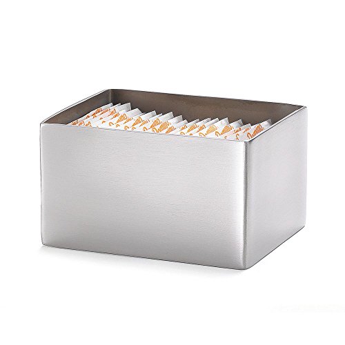 Tablecraft 1157 Stainless Steel Sugar Pack Holder - Rectangle