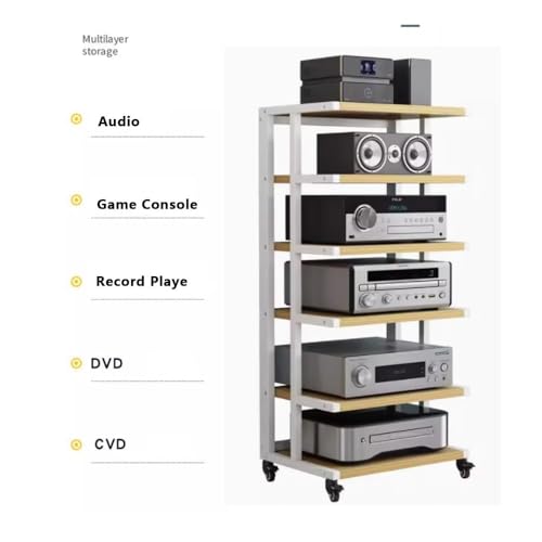 Armario para componentes audiovisuales con estantería multimedia de niveles 3