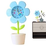 Sveglia per vasi di fiori, silenziosa, decorazione per camera da letto dei bambini con sveglia delicata, timer da viaggio con volume regolabile, sveglia per bambini per ragazzi e ragazze, stile tavolo