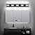 SOLFART Dimmable LED Modern Black Bathroom Vanity Lights Over Mirror 5 Lights Acrylic Bath Wall Lighting S8568 (5 Lights)