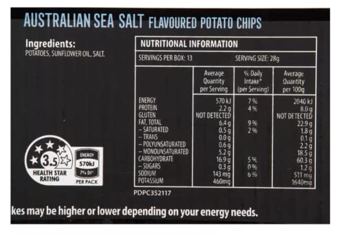 image for Red Rock Deli Sea Salt Premium Potato Chips Variety Pack 40 x 28 gram,