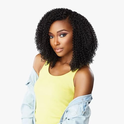 Sensationnel Curls Kinksandco Clip in-Game Changer 10 Inch,4 MEDBROWN | Synthetic , 9-Piece Clip-In Set, Easy-to-Use Clips, Natural 3C–4C Hair