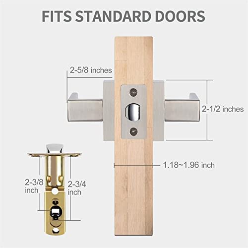 Olove Hardware Satin Nickel Door Lever Interior, Passage Use Door Knob Lever Closet Door Handle, Classic Passage Door Lever Hall And Closet Door Handles, Left Or Right Handing Lever #TOP4