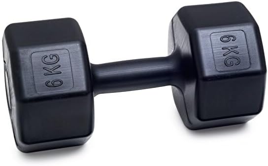 CKSpor Dambıl Seti, 2 x 6 Kg Ağırlık, Plastik Malzeme, Siyah, Spor ve Egzersiz İçin - Görsel 4