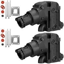Mercruiser Set of 2 Tall Exhaust Riser Elbows with Gaskets & Bolts - Replaces 864591T02, 2002 and newer 4.3 L, 5.0L, 5.7L, 6.2L V6, V8 Engines. 14-degree, 4 outlet, Dry Joint Elbow by FASWORX
