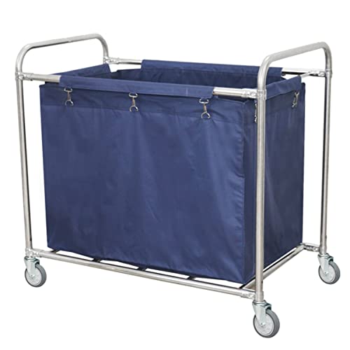 Carrito de lavandería con ruedas para ropa sucia en hoteles y hogar