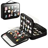 Oeun fan Enamel Pin Display Book, Small Collections Or Travel Pin Trading Book, Pin Collector Display Bag,6-Page Lapel Pin Display Board,for Sports Pins,Memorial Pins, Pin Display Case (Black)