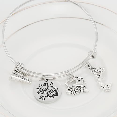 HUTIMY Cheerleading Gift for Cheer Team Women Bracelet Present Ideas Teens Cheerleading Bracelets Cheer Bracelet