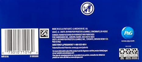 Tampax Pearl Tampons with Plastic Applicator, Regular Absorbency, Fresh Scent, 36 Count