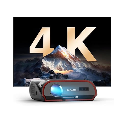 4K Beamer 2200 ANSI Ultra HD Smart Tageslicht Beamer 4K Heimkino mit HDMI ARC Dolby Audio HDR10, WiFi6 Bluetooth5.4 LAN Automatische Trapezkorrektur Outdoor Video Projektor für Handy Schwärze