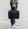 David Jones - Sac à Main Business Porte-Document Homme Simili Cuir PU - Cartable Travail Sacoche Ordinateur Portable Multi Poche - Mallette Serviette Affaires Professionnel Epaule Bandoulière - Noir #2