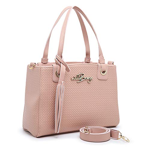 Kit Bolsa + Carteira Willibags Feminina + Transversal Removível (NUDE)