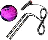 White Rock Lights Car LED Atmosphere Lights, Auto Interior Decorative Lamp With Cigarette Adapter Plug, Under Dash Ambient Night Light 12V Car Charger, Vehicle Accessories For Truck, SUV, Sedan RGB LE