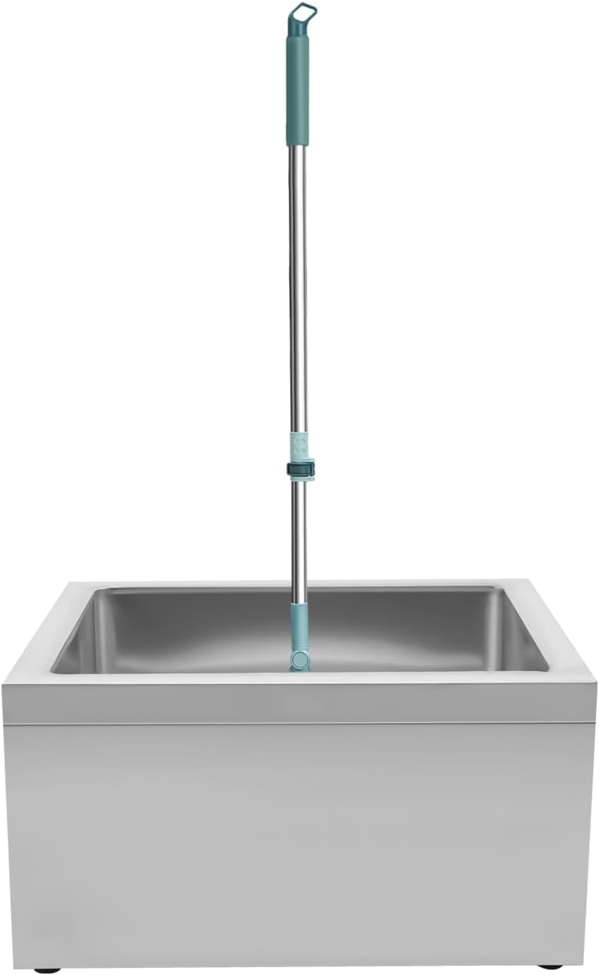 Commercial Floor Mop Sink Stainless Steel Mop Service Basin Utility Sink For Kitchen Restaurant Business Garages, 22 * 19 * 12in