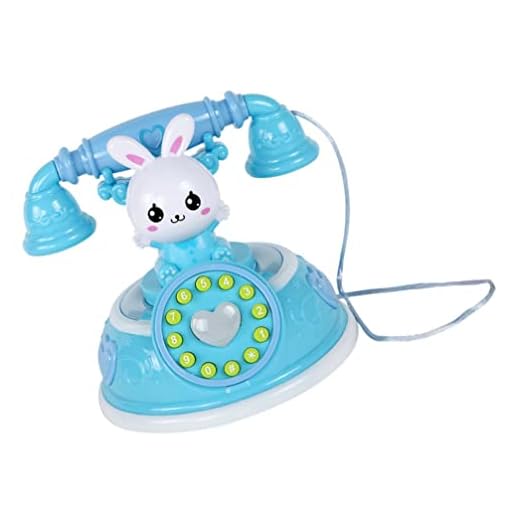 Kisangel Barn Roterande Telefon Leksak Simulering Telefon Plaything Chatter Telefon För Barn Rolig Lekhus Leksak Blå