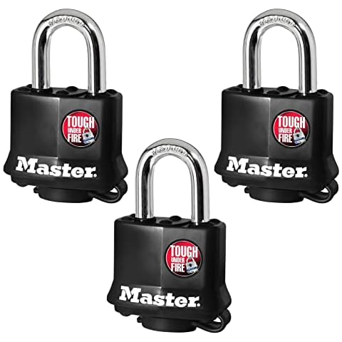 Master Lock 311TRI Laminated Steel Padlock 3-Pack Cover