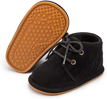 Babelvit Baby Boy Girl Lace Up Sneakers Soft Rubber Sole Infant Boots Unisex Ankle Shoes Toddler Newborn Prewalker Unisex Baby Essentials Crib Shoes