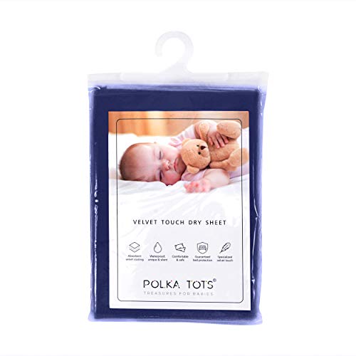 Image of POLKA TOTS Premium Waterproof Dry Sheet for New Born Baby | Extra Absorbent Bed-Cot Protector Mat | Water Proof Sheets for Kids Urine | Rubber Sheet for Adult & Toddlers | 50 x 70 CM S (Pack of 2)