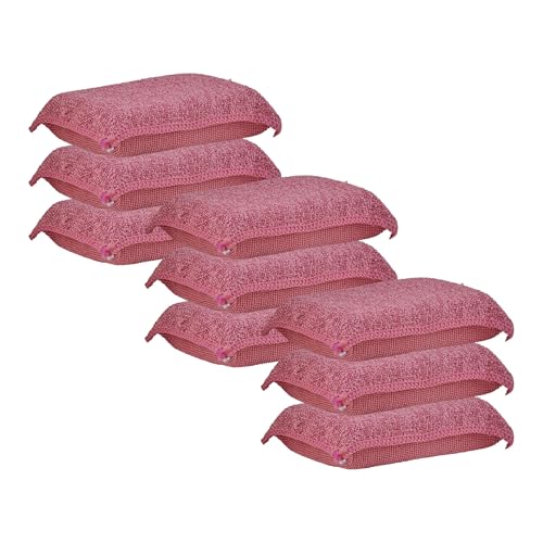 Image of Miracle Microfiber Scrubbing Sponge, Red Extra Scrubbing Power Kitchen Sponge, Sink, Pot, Pan and Dish Washing, Super Absorbent and Rapid Drying, 9-Pack, by Superio