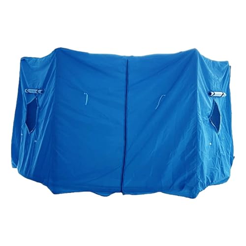 Fancyes Trampoline Tent, Trampoline Awning, Round Trampoline Shade Top Cover, Blue 12FT 8 Poles