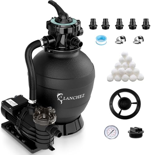 LANCHEZ 13" Sand Filter Pump for Above Ground Pool