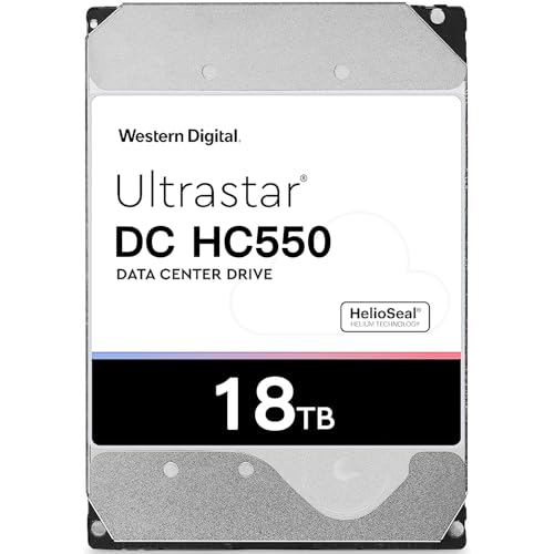 Western Digital Internal Hard Drives 18Tb DC HC550 Surveillance Wd 3.5 HDD Sata 6Gb/s 7200 PRM NAS 512 mb Cache for Dvr Nvr