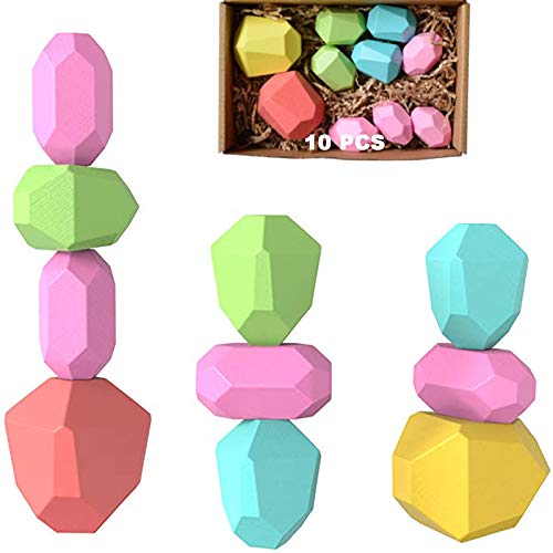 Juguete Apilable De Piedra De Madera Equilibrio De Piedras Cover