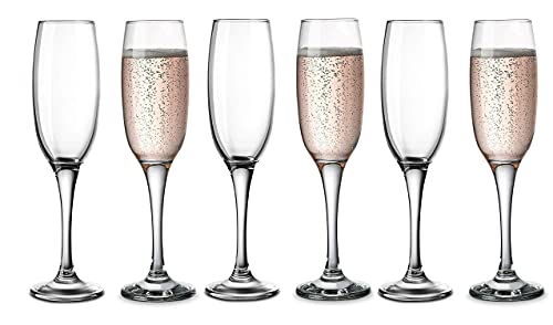 Image of Ash & Roh Ideal for White or Red Party Wine, Whisky Wine Clear Glass (Wine Glass, Pack of 6)