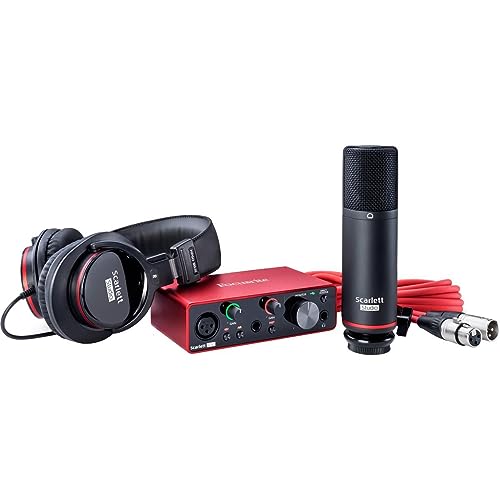 Scarlett Solo Studio 3Rd Gen 2X2 Usb Audio Interface With Software Suite, Bundle With H&A Pop Filter And H&A Tripod Microphone Stand #TOP1