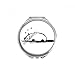 Curly Heavy Cat Sle Line Hand Compact Mirror Round Portable Pocket Glass