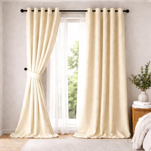 Image of LU8MERA Blackout Parent (Chantilly Cream, Window (5 ft x 4.5 ft), Solid)