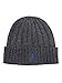 Polo Ralph Lauren Lambs Wool Beanie Hat Cap-Dark Gray/Blue