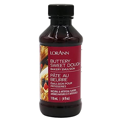Lorann Oils Bakery Emulsions Natural and Artificial Flavor 4oz-Buttery Sweet Dough, Other, Multicoloured, 6.82 x 6.82 x 13.43 cm Cover