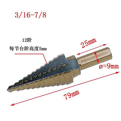 5pcs Imperial HSS Cobalt Drill Bit Set 50 Sizes Step Tools Multiple Hole w/Aluminum Case