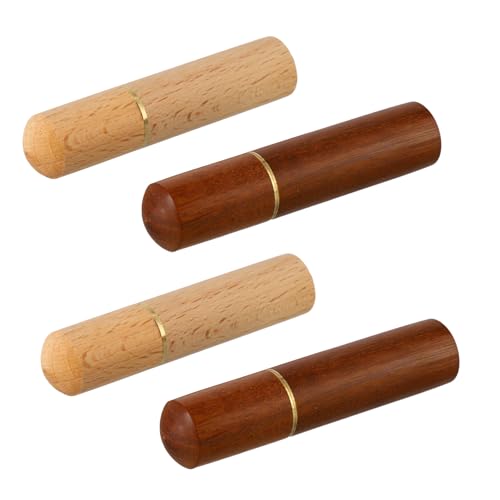 4 Pcs Portable Wooden Sewing Box, Versatile Wood Box Holder for Needles, Storage Embroidery Needle Hand Crafts Knitting Tool, Toothpick and Bead Storage