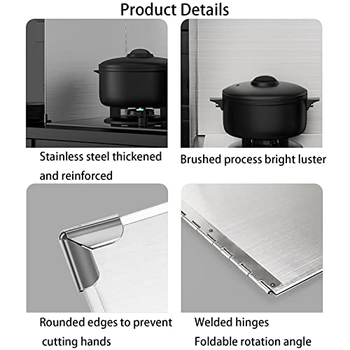 Protector antisalpicaduras de aceite en acero inoxidable plegable para cocina 7