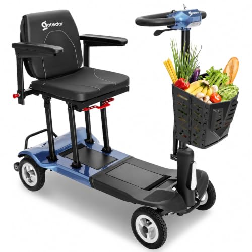 Aotedor Mobility Scooter for Adults, 36 lbs Travel Scooter, Dual Batteries