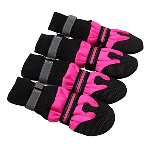 Chaussures pour chien extérieur antidérapantes contre le sol chaud rose