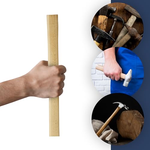 BEGRIS® Trzonek do Młotka 40 cm Drewniana Rękojeść Mocna, Odporny na Pęknięcia i Zniekształcenia, Trzonek do Obuchów o Wadze 0,8-2 kg