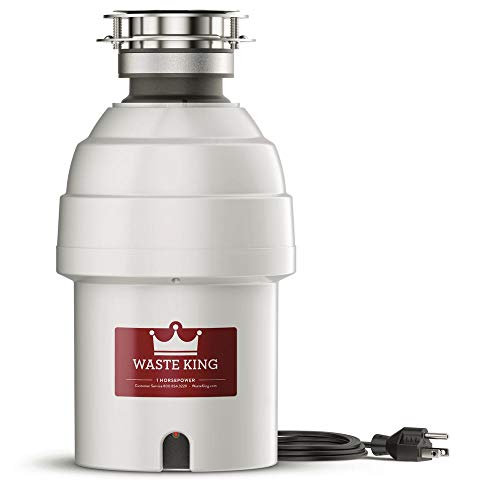 Waste King 9980 Garbage Disposal with Power Cord, 1 HP,Metallic