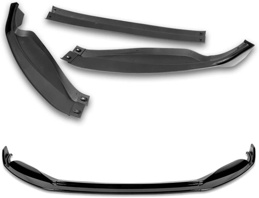 Q1-TECH, 5PCS Front Bumper Lip + Side Skirt Rocker Winglet Canard Diffuser Wing Compatible with 2013-2015 Lexus GS-Series GS350 GS450h Base Model, Front Lip Spoiler Body Splitter ABS (ainted Black)