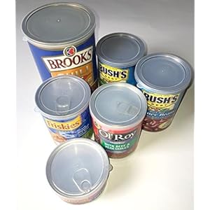 12pc BPA-Free ALAZCO Can Covers – 2 Large 2 Medium 8 small Plastic Tight Seal Lids For Canned Goods or Pet Dog Cat Food Food Saver Reusable