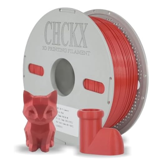 CHCKX ABS Filament 1.75mm 3D Printing Filament Highly Resistant Durable Heat Resistance Odorless Non-Toxic Dimensional Accuracy +/- 0.02mm, 1KG Spool(2.2lbs) for Most FDM 3D Printers. (Red)