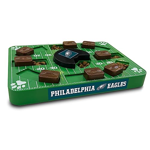 Image of Pets First NFL Philadelphia Eagles Puzzle Toy for Dogs, Slow Feeder Board for Pets, Interactive Doggie Treat Toy