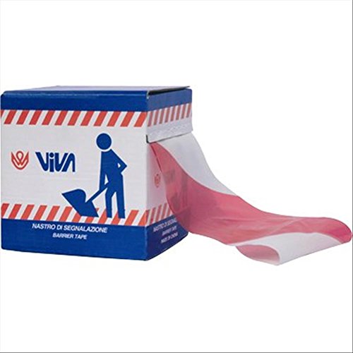 Viva 1650B/R, Nastro Segnaletico Da 70 Mm X 200 M, Bianco/Rosso