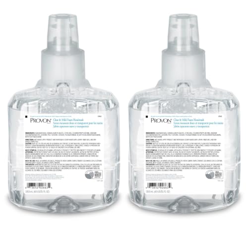 Image of Provon Clear & Mild Foam Handwash Refill for LTX-12 Dispenser, 1200 mL, Pack of 2