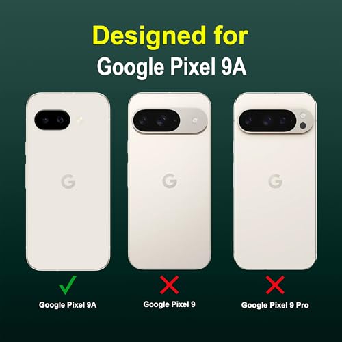 Image of amazon basics Back Case Cover for Google Pixel 9A | Compatible for Google Pixel 9A Back Cover | Liquid Silicon Magic Case with Camera Protection | Dark Green