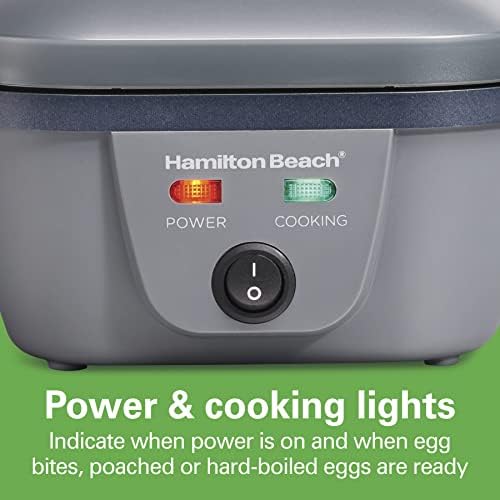 Hamilton Beach 6-in-1 Electric Egg Cooker for Hard Boiled Eggs, Sous Vide Style Egg Bite Maker and Poacher, 5.25” Non-Stick Skillet for Omelets, Scrambling & Frying, Grey (25510) (Pack of 2) — view 6