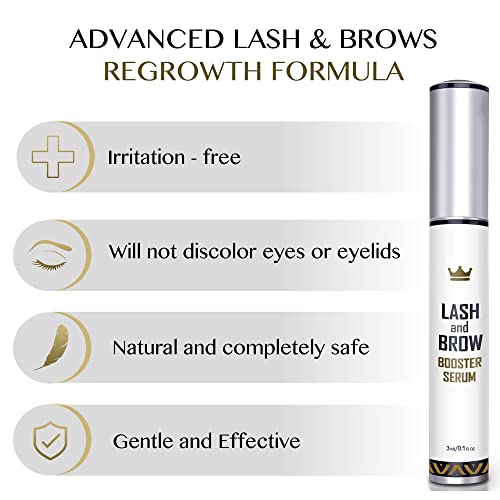 Natural Lash Growth Serum - Usa Made Eyebrow Growth Enhancer - Eyelash Booster To Grow Longer Eyelashes - Lash Boost & Brow Enhancing Serum #TOP1